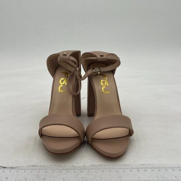 FSJ Women Classic Chunky High Heel Sandals Open Toe Ankle Strap Single Band - Picture 3 of 8